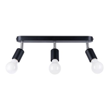 Spotlight FORNES 3xE27/60W/230V schwarz