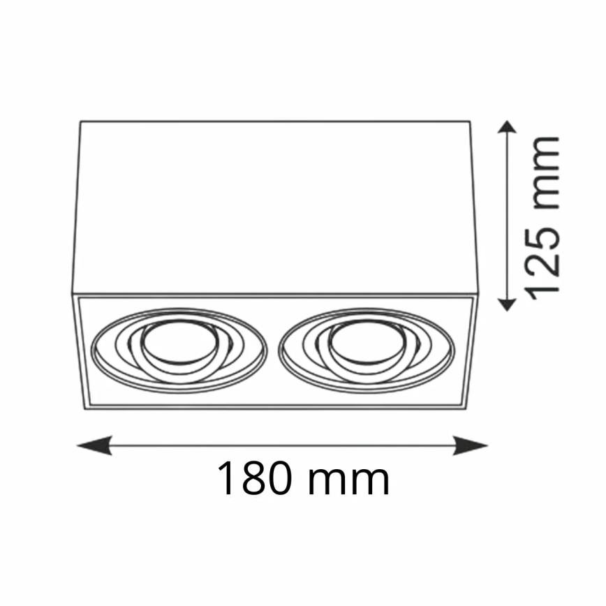 Spotlight HADAR Q2 2xGU10/10W/230V weiß