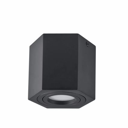 Spotlight HEXAGON 1xGU10/10W/230V schwarz