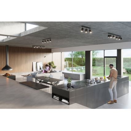 Sollux SL.0102 - Deckenleuchte MERIDA 4 4xGU10/40W/230V schwarz