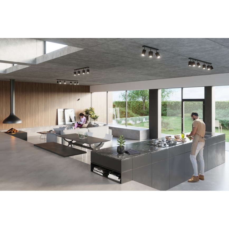 Sollux SL.0102 - Deckenleuchte MERIDA 4 4xGU10/40W/230V schwarz