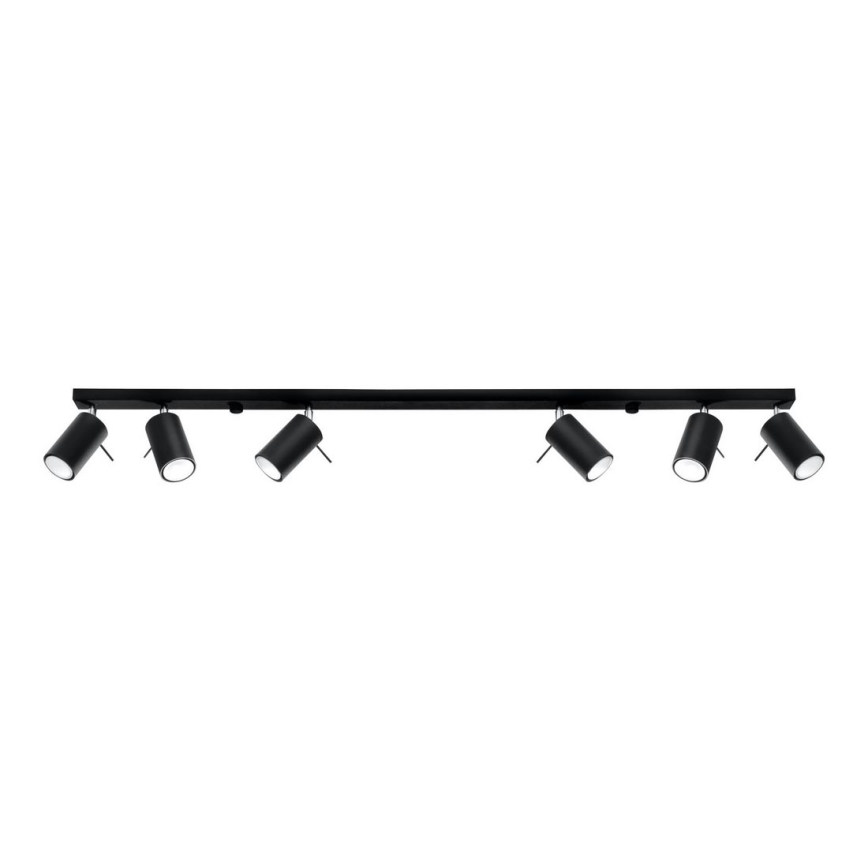 Spotlight RING 6L 6xGU10/40W/230V schwarz