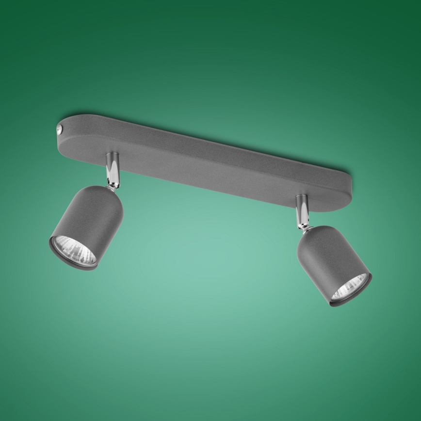Spotlight TOP 2xGU10/10W/230V grau