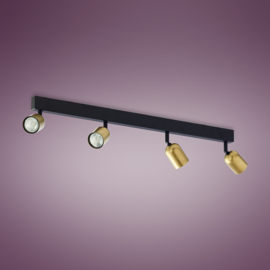 Spotlight TOP 4xGU10/10W/230V gold/schwarz