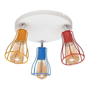 Spotlight TUBE II 3xE27/15W/230V orange/blau/rot