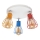 Spotlight TUBE II 3xE27/15W/230V orange/blau/rot