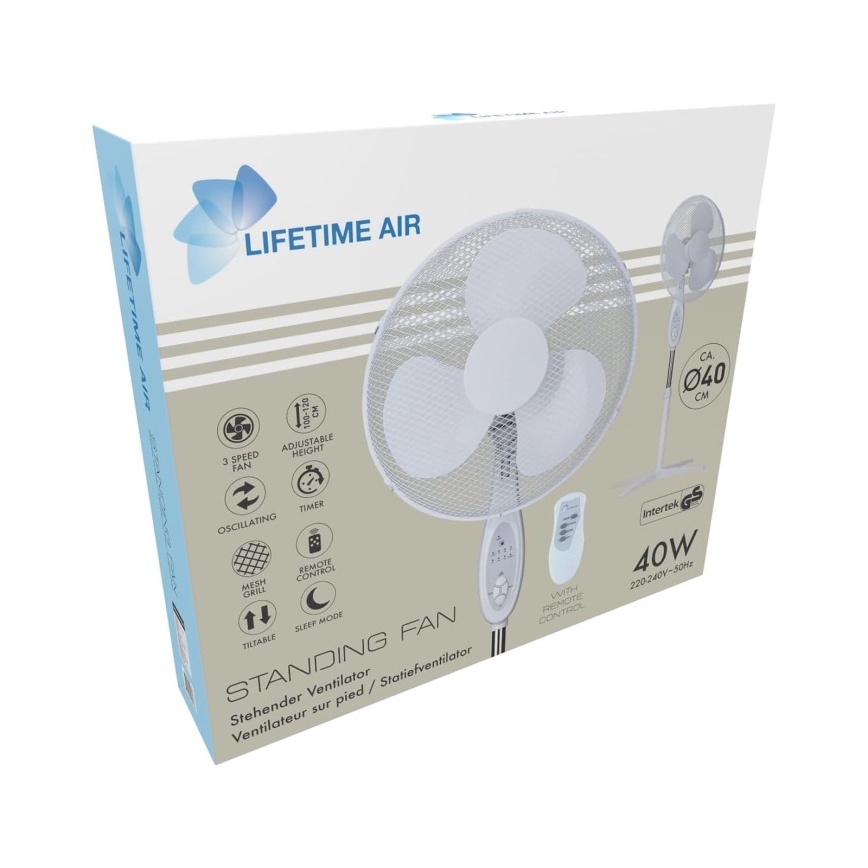 Standventilator 45 W/230 V, Ø 40 cm, weiß