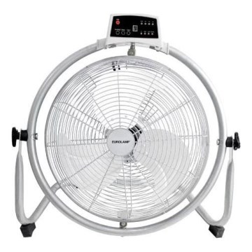 Standventilator 90W/230V Ø 45 cm silber + Fernbedienung