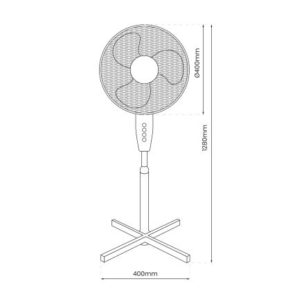 Standventilator STANDING 128 cm 45W