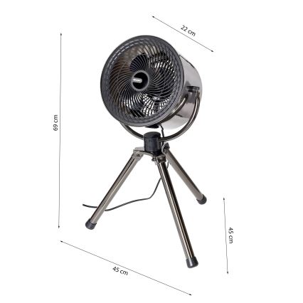 Standventilator TRIPOD 40W/230V Ø 45 cm schwarz