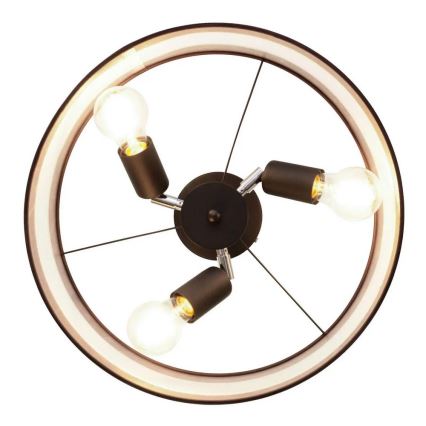 Stangen-Kronleuchter HELEN 3xE27/15W/230V braun/schwarz/gold