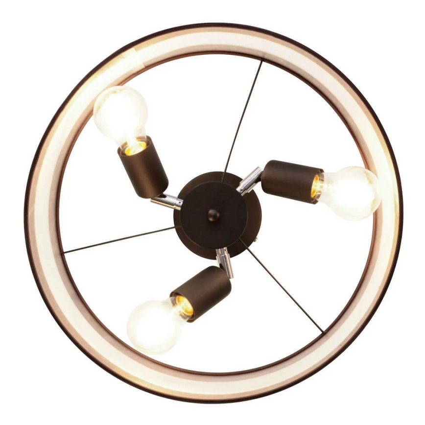 Stangen-Kronleuchter HELEN 3xE27/15W/230V braun/schwarz/gold