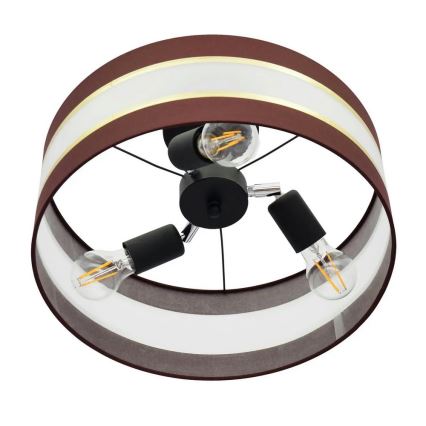 Stangen-Kronleuchter HELEN 3xE27/15W/230V braun/schwarz/gold