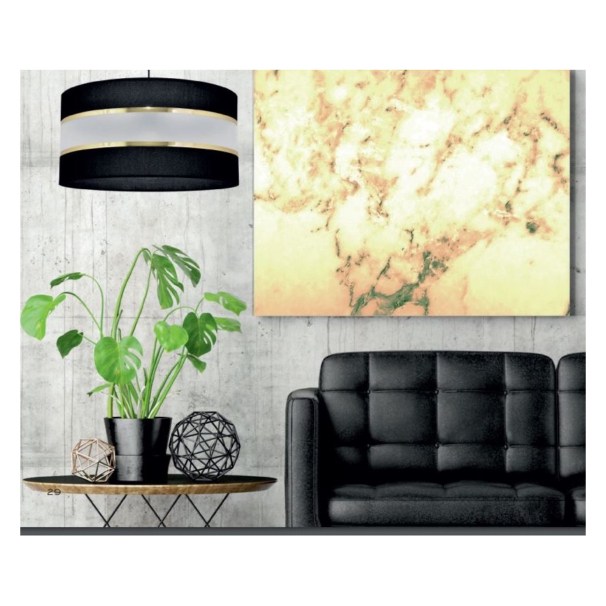 Stangen-Kronleuchter HELEN 3xE27/15W/230V schwarz/gold