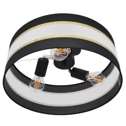 Stangen-Kronleuchter HELEN 3xE27/15W/230V schwarz/gold