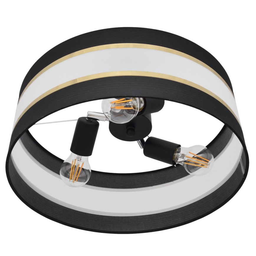 Stangen-Kronleuchter HELEN 3xE27/15W/230V schwarz/gold