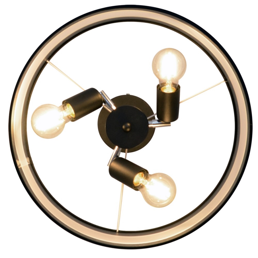 Stangen-Kronleuchter HELEN 3xE27/15W/230V schwarz/gold
