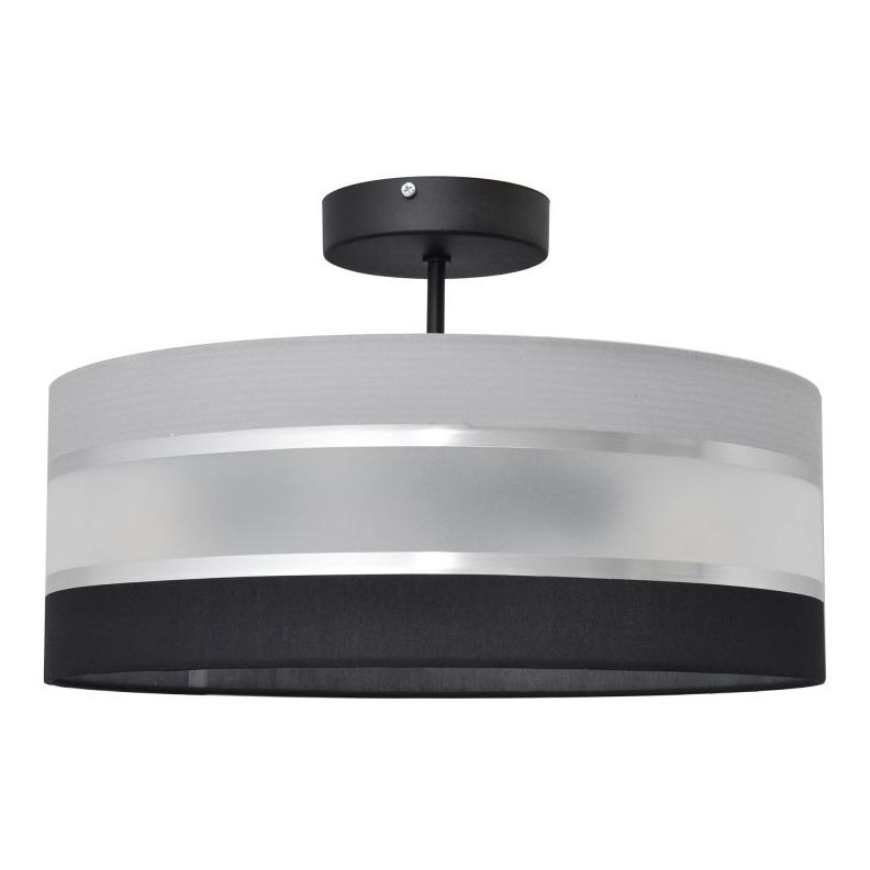 Stangen-Kronleuchter HELEN 3xE27/15W/230V schwarz/grau/chrom glänzend