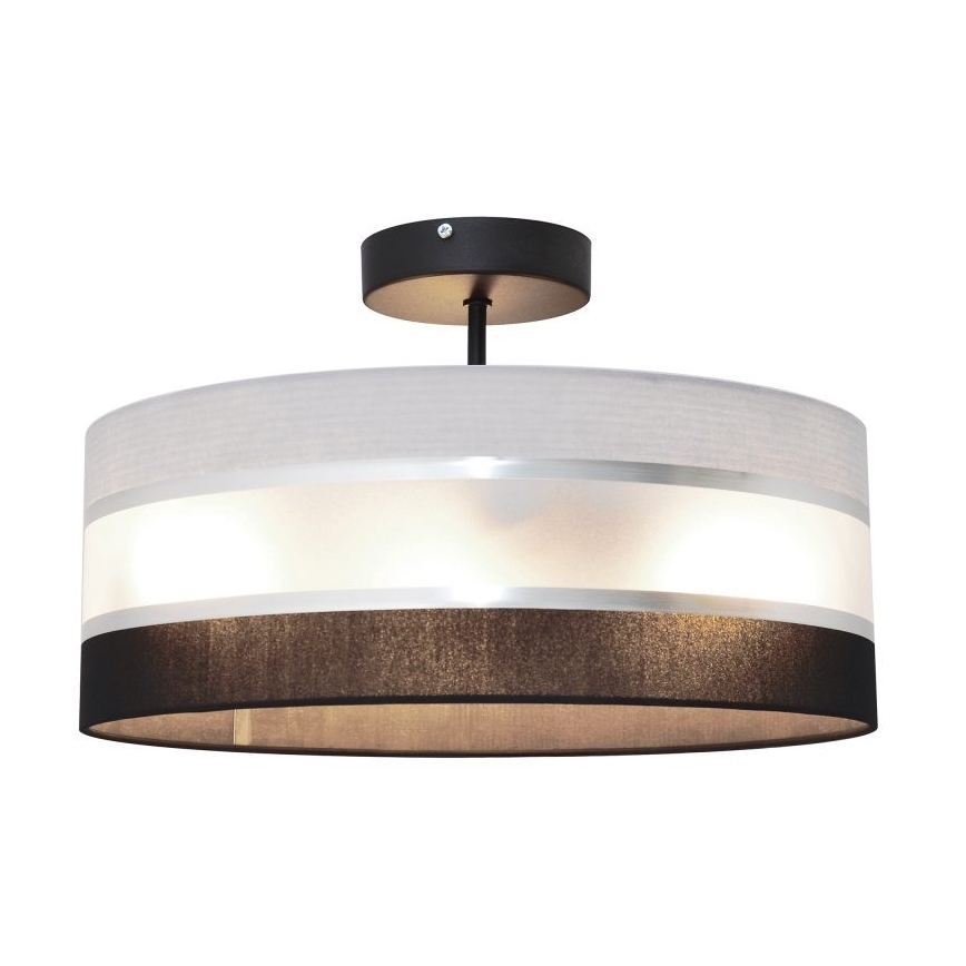 Stangen-Kronleuchter HELEN 3xE27/15W/230V schwarz/grau/chrom glänzend
