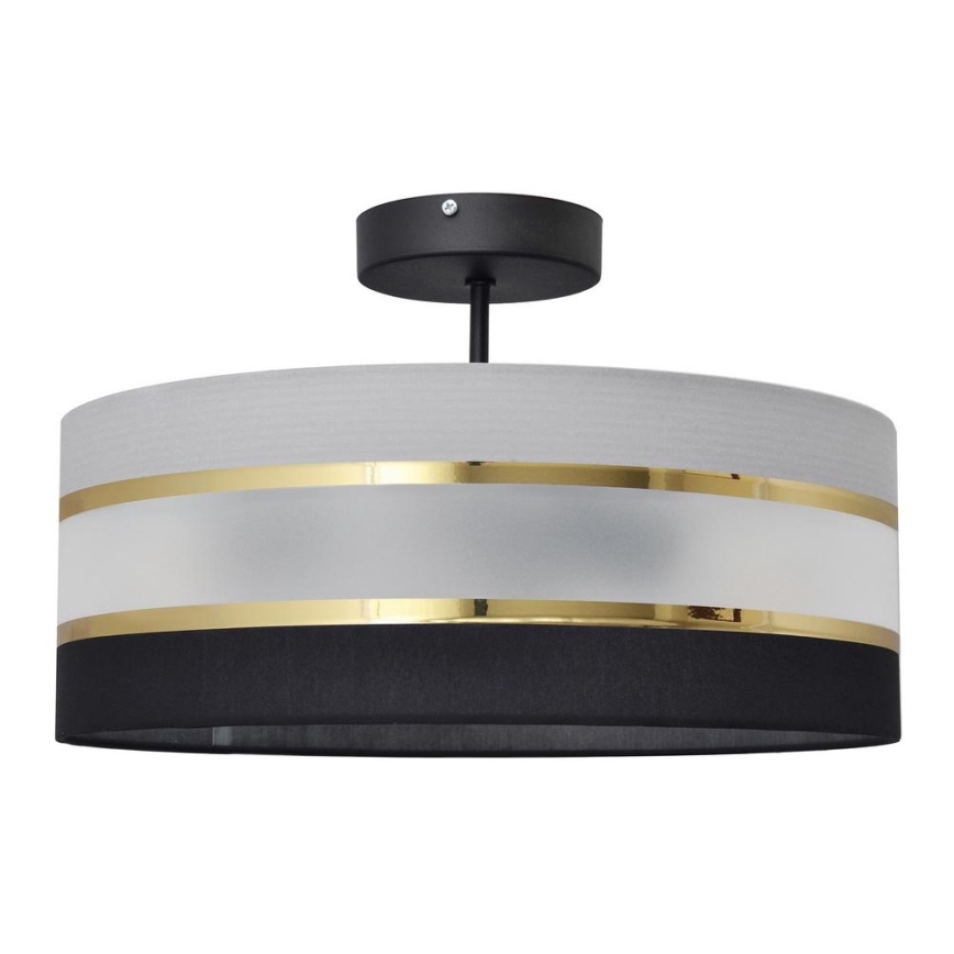 Stangen-Kronleuchter HELEN 3xE27/15W/230V schwarz/grau/gold