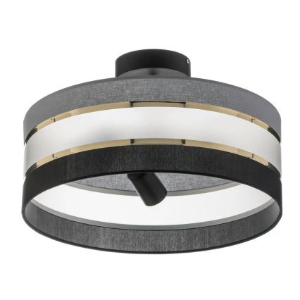 Stangen-Kronleuchter HELEN 3xE27/15W/230V schwarz/grau/gold