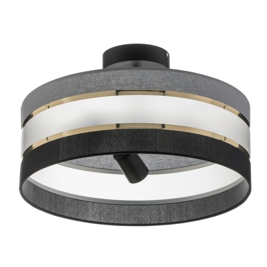 Stangen-Kronleuchter HELEN 3xE27/15W/230V schwarz/grau/gold