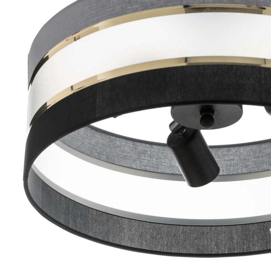 Stangen-Kronleuchter HELEN 3xE27/15W/230V schwarz/grau/gold