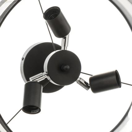 Stangen-Kronleuchter HELEN 3xE27/15W/230V schwarz/grau/gold