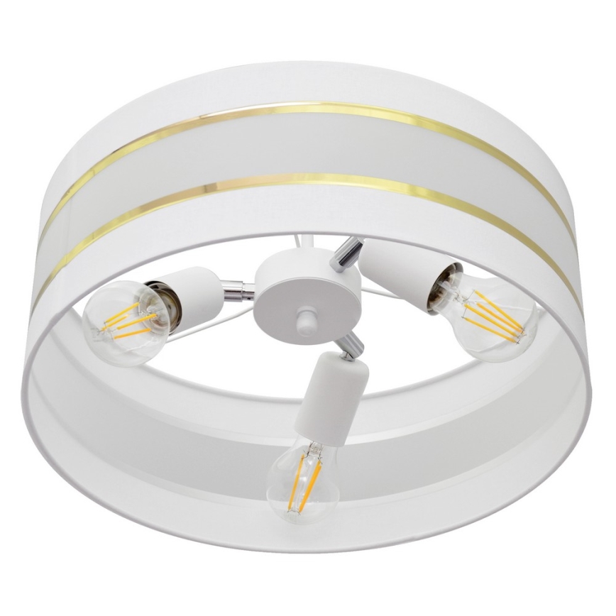 Stangen-Kronleuchter HELEN 3xE27/15W/230V weiß/gold