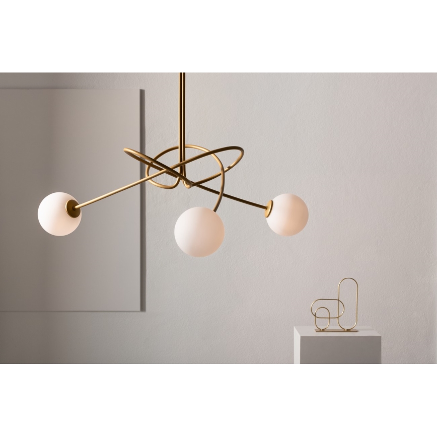Stangenkronleuchter VELVET 3xG9/12W/230V gold