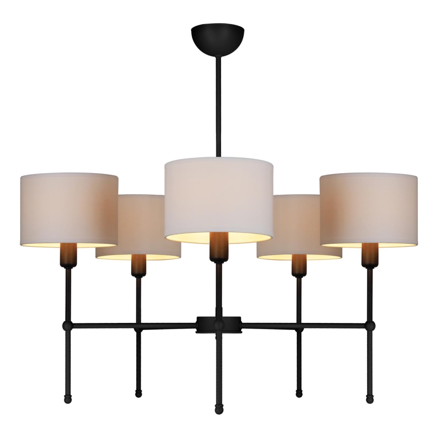 Stangenleuchte MADELA 5xE14/40W/230V weiß/schwarz