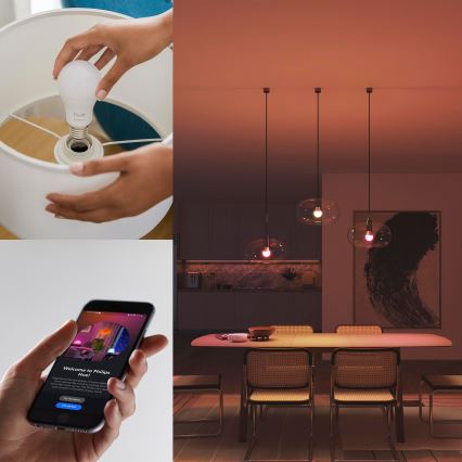 Starter-Set Philips Hue White and Color Ambiance Essential 2×E27/8W/230V 2200–6500K inkl. Hue Bridge