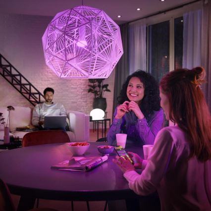 Philips Hue WHITE AND COLOR AMBIANCE Starter-Set 3×E27/9W 2000–6500K + Hue Bridge und Dimmer Switch
