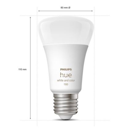 Philips Hue WHITE AND COLOR AMBIANCE Starter-Set 3×E27/9W 2000–6500K + Hue Bridge und Dimmer Switch