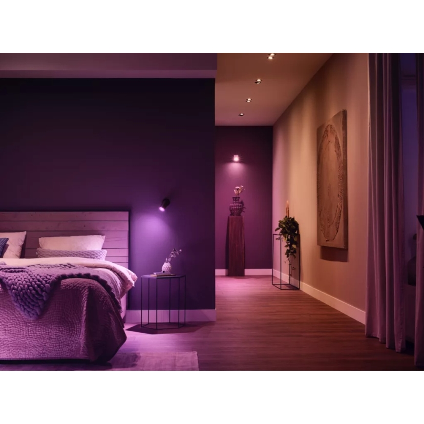 Starter-Set Philips Hue WHITE AND COLOR AMBIANCE 3xGU10/4,2W/230V 2200-6500K + Hue Bridge