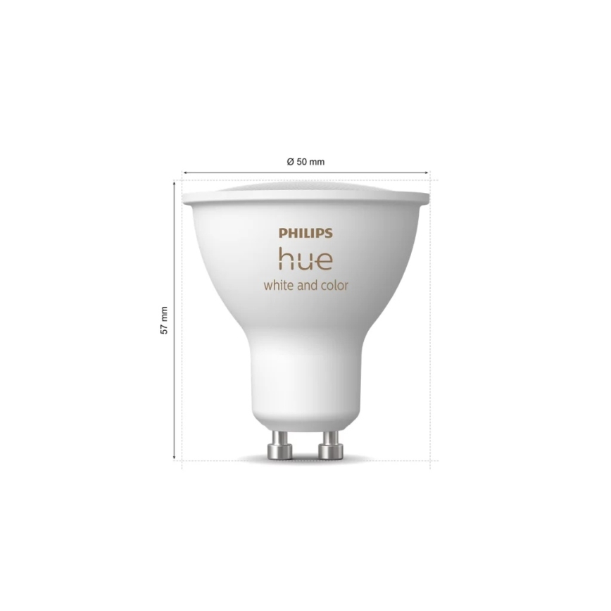 Starter-Set Philips Hue WHITE AND COLOR AMBIANCE 3xGU10/4,2W/230V 2200-6500K + Hue Bridge