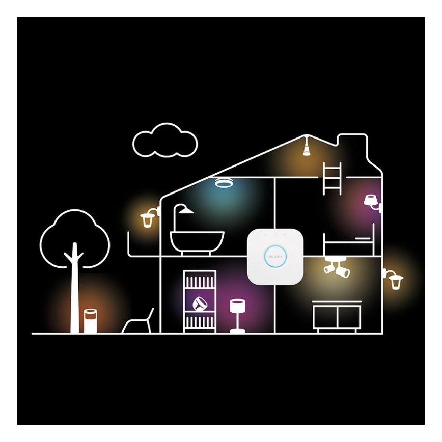 Starter-Set Philips Hue WHITE 2xE27/9,5W 2700K + Hue Bridge