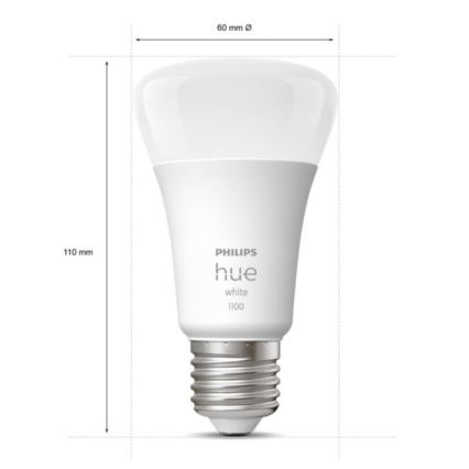 Starter-Set Philips Hue WHITE 2xE27/9,5W 2700K + Hue Bridge