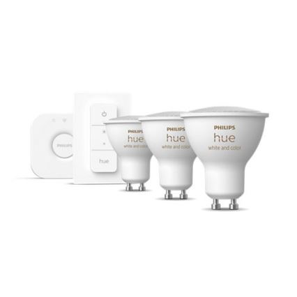 Starterpaket Philips Hue WHITE AND COLOR AMBIANCE 3xGU10/4,3W 2000-6500K + Verbindungsgerät