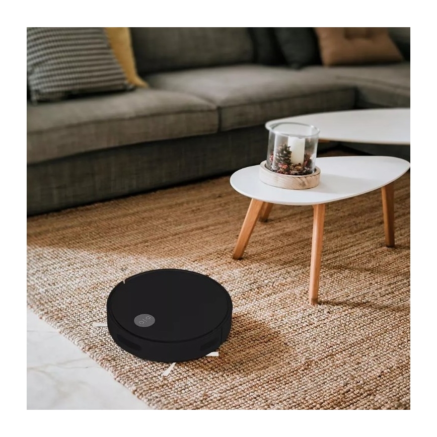 Staubsaugerroboter schwarz + Fernbedienung