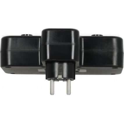 Steckdosenleiste mit Schalter und LED-Beleuchtung LINEA PRO – 2x SCHUKO + 3x USB A/C 4000K schwarz