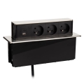 Steckdosensäule für Tischplatte 3x230V + USB-A + USB-C