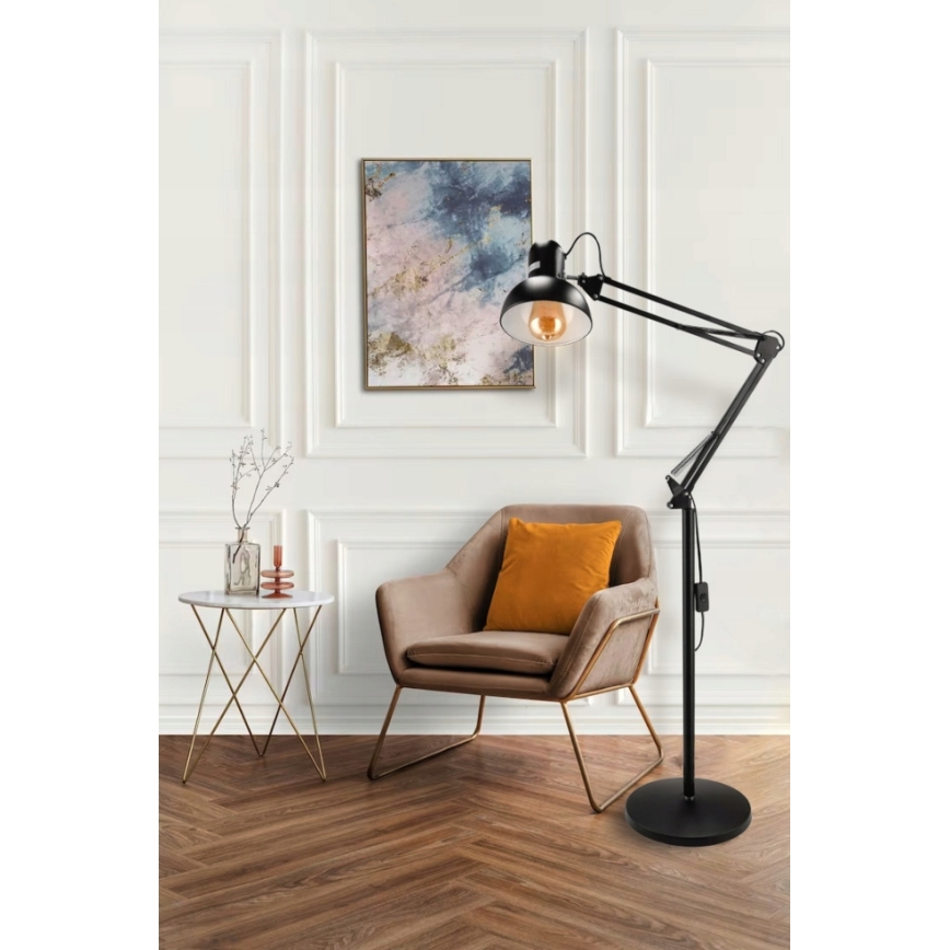 Stehlampe 1xE27/40W/230V schwarz