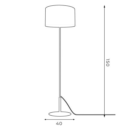 Stehlampe ARDEN 1xE27/60W/230V lila/gold