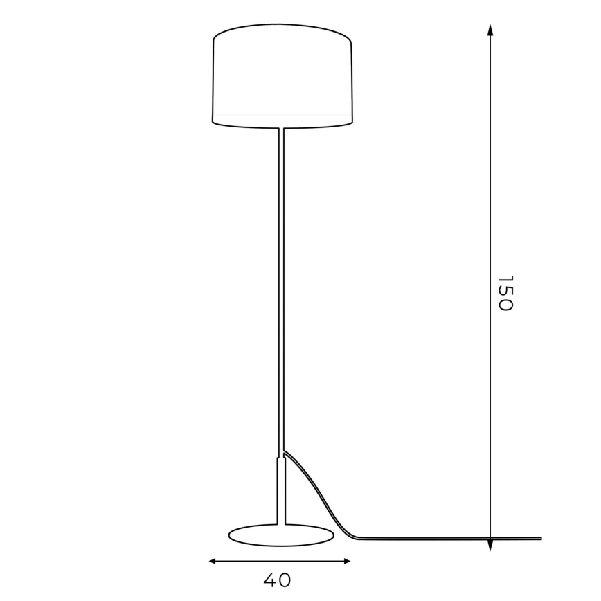 Stehlampe ARDEN 1xE27/60W/230V lila/gold