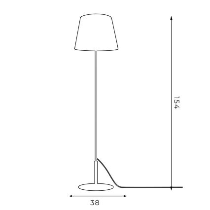 Stehlampe ARDEN 1xE27/60W/230V schwarz/gold