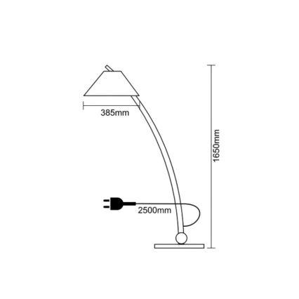 Stehlampe aus Massivholz/Esche 1xE27/60W/230V
