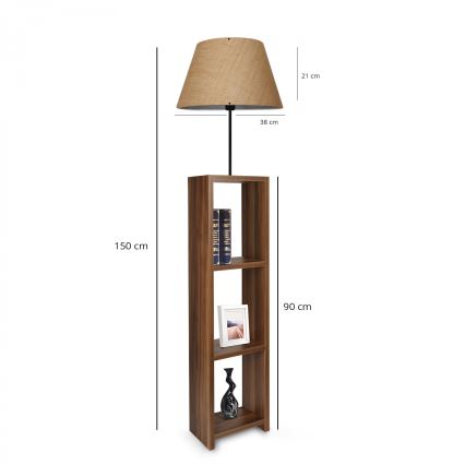 Stehlampe AYD 1xE27/40W/230V braun