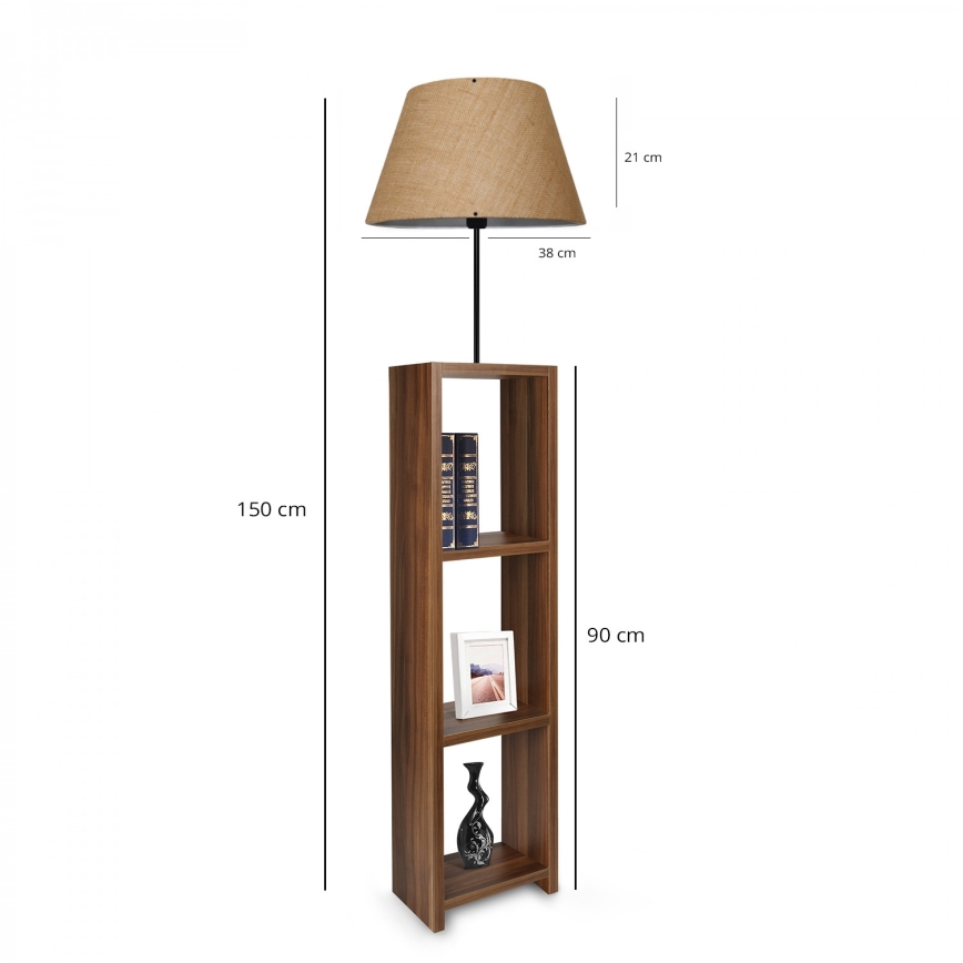 Stehlampe AYD 1xE27/40W/230V braun