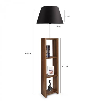 Stehlampe AYD 1xE27/40W/230V braun/schwarz